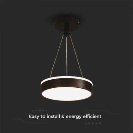 Lámpara de araña LED con cable LED/12W/230V 4000K negro