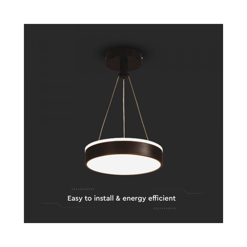 Lámpara de araña LED con cable LED/12W/230V 4000K negro