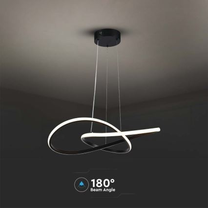 Lámpara de araña LED con cable LED/20W/230V 3000K negro