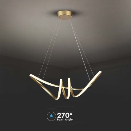 Lámpara de araña LED con cable LED/24W/230V 3000K dorado