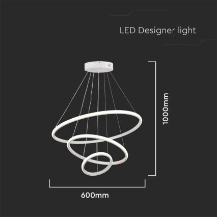 Lámpara de araña LED con cable LED/32W/230V 3000K blanco