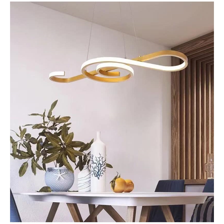 Lámpara de araña LED con cadena LED/18W/230V 3000K dorado