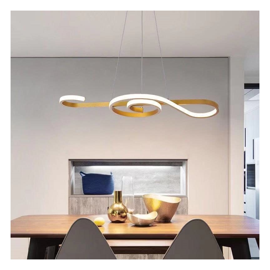 Lámpara de araña LED con cadena LED/18W/230V 3000K dorado