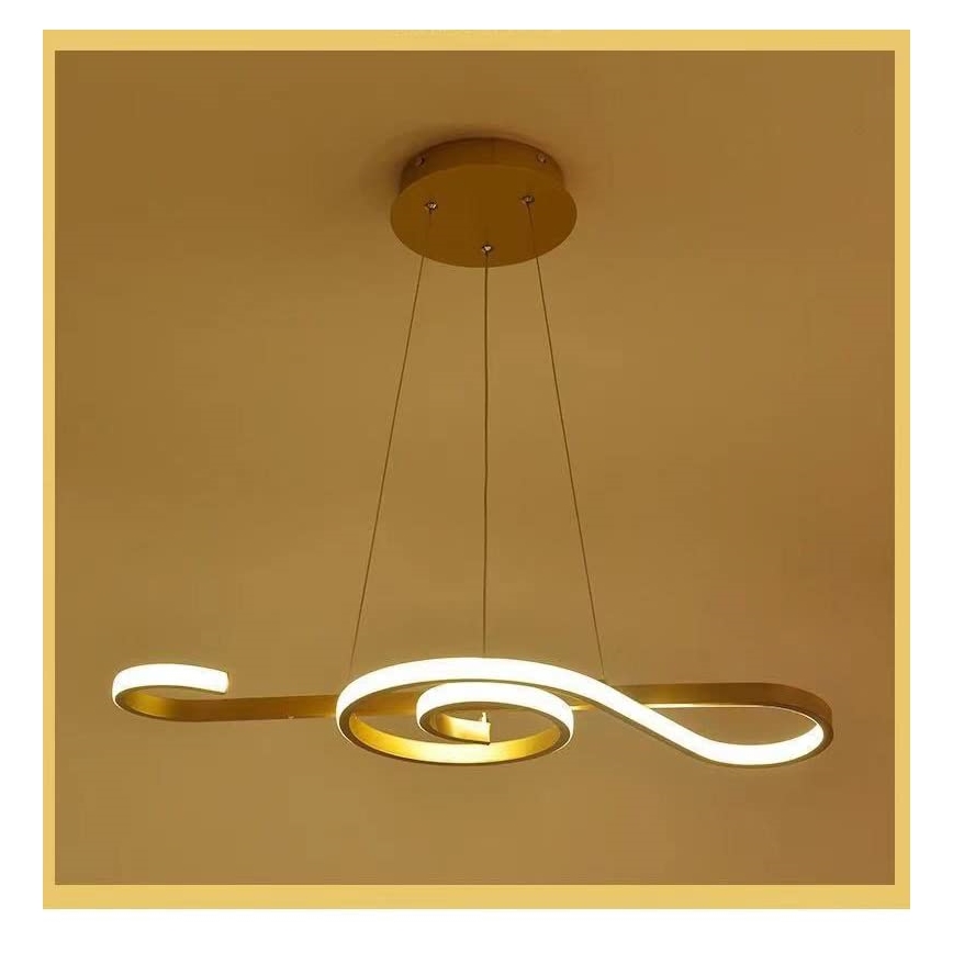 Lámpara de araña LED con cadena LED/18W/230V 3000K dorado