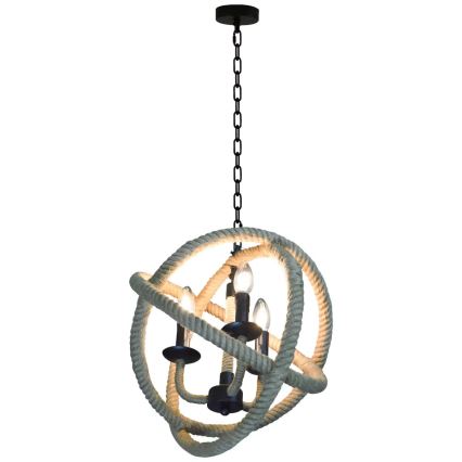 Lámpara de araña LED con cadena ROPE GLOBO 3xE14/4,3W/230V