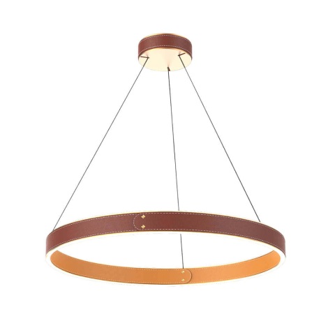Lámpara de araña LED en cadena LEATHER LED/47,8W/230V marrón/naranja