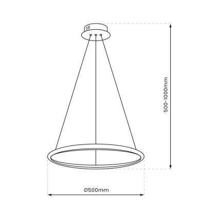 Lámpara de araña LED en ristra ROTONDA LED/27W/230V cromo brillante