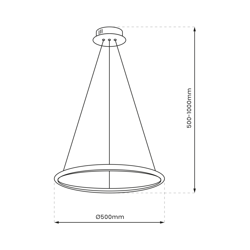 Lámpara de araña LED en ristra ROTONDA LED/27W/230V cromo brillante