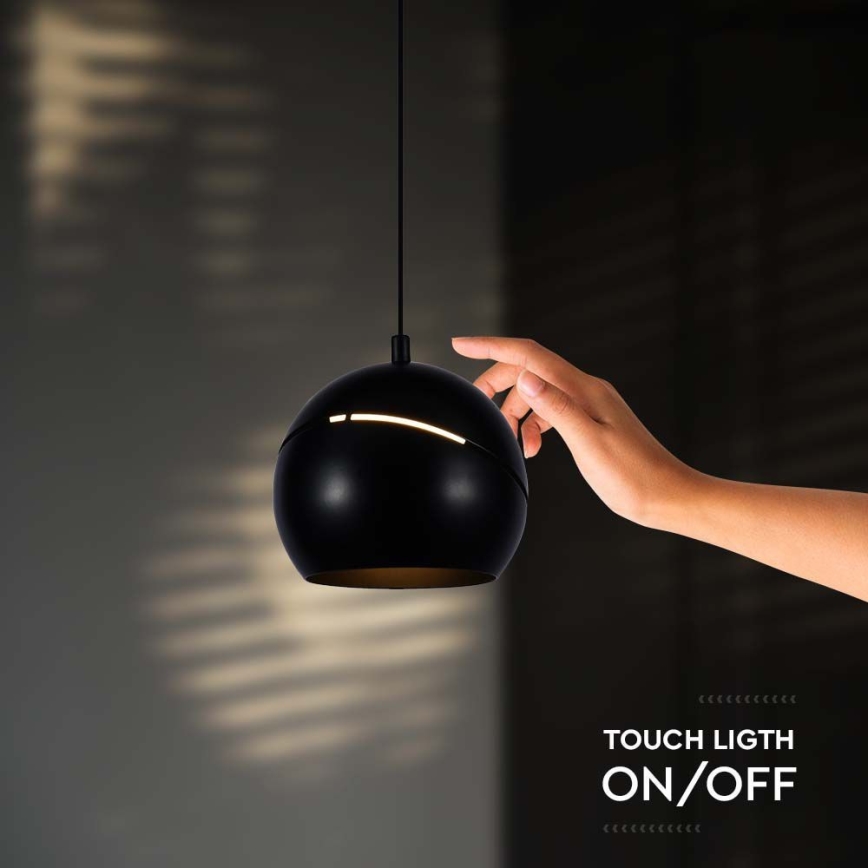 Lámpara de araña LED en ristra táctil LED/8,5W/230V 3000K negro