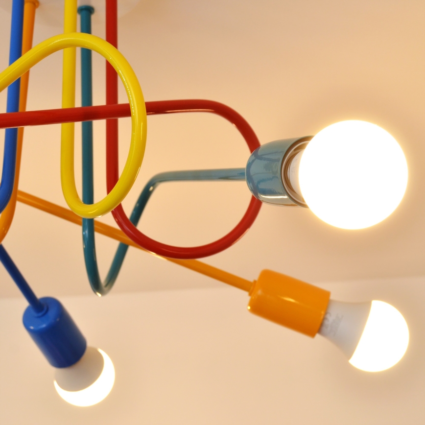 Lámpara de araña LED infantil OXFORD 5xE27/15W/230V