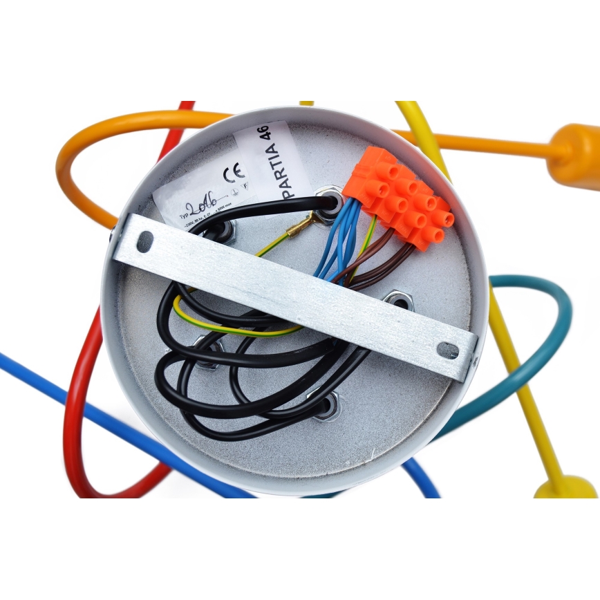 Lámpara de araña LED infantil OXFORD 5xE27/15W/230V