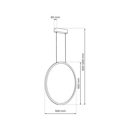 Lámpara de araña LED para cuarto de baño SATURNO LED/28W/230V IP44 antracita