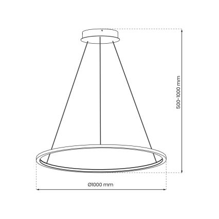 Lámpara de araña LED para cuarto de baño SATURNO LED/57W/230V IP44 dorado