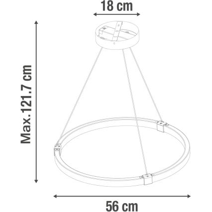Lámpara de araña LED regulable CASSINI LED/33W/230V 2700-6500K + control remoto