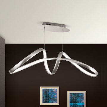 Lámpara de araña LED regulable CIRCUS LED/36W/230V plata