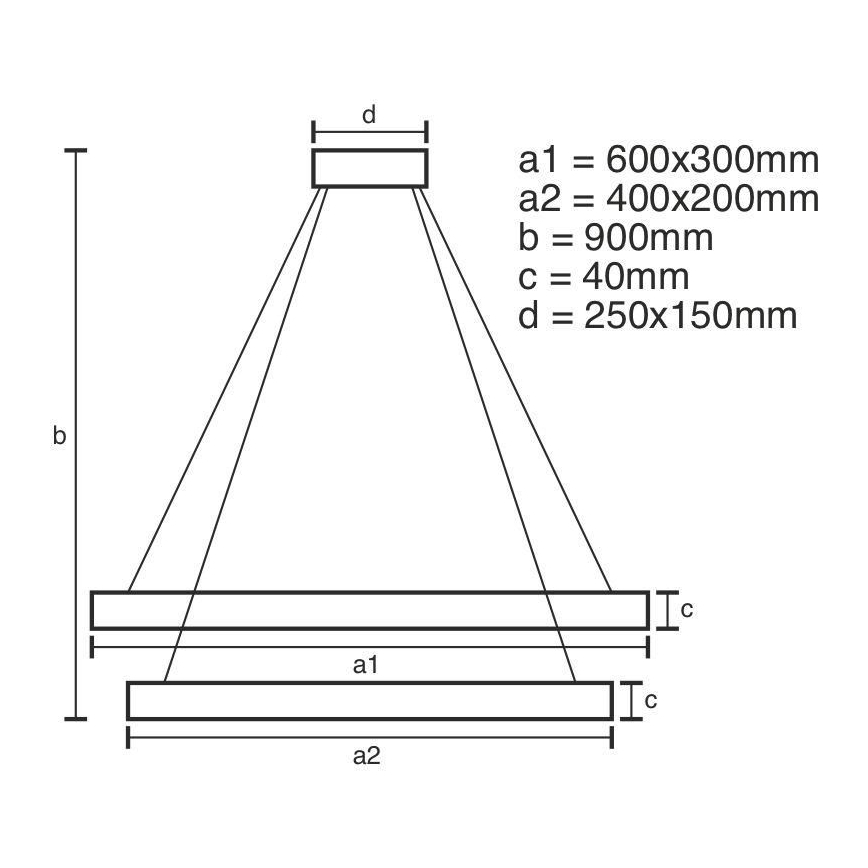 Lámpara de araña LED regulable con cable LED/65W/230V 3000-6500K + mando a distancia