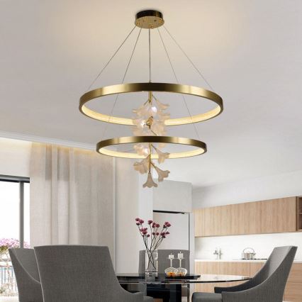 Lámpara de araña LED regulable en cadena LED/100W/230V 3000-6500K + mando a distancia