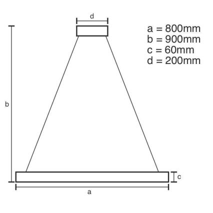 Lámpara de araña LED regulable en cadena LED/110W/230V 3000-6500K + mando a distancia