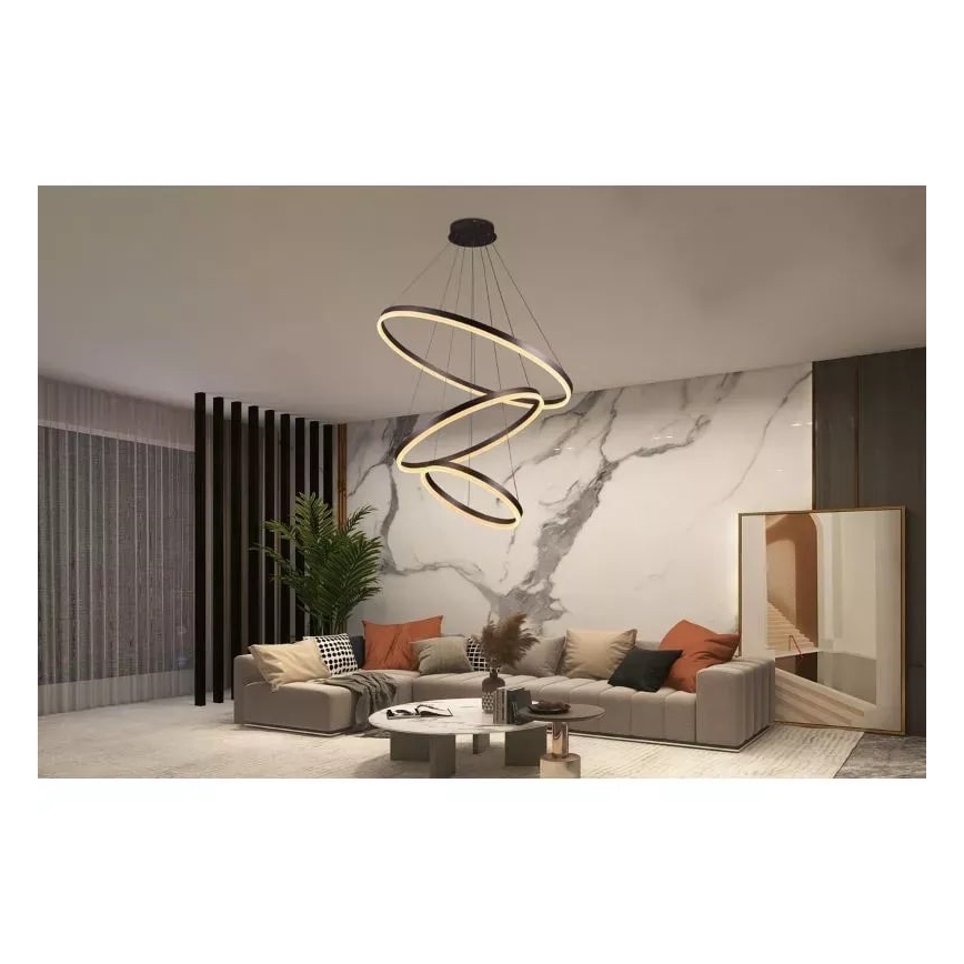 Lámpara de araña LED regulable en cadena LED/125W/230V 3000-6500K + mando a distancia