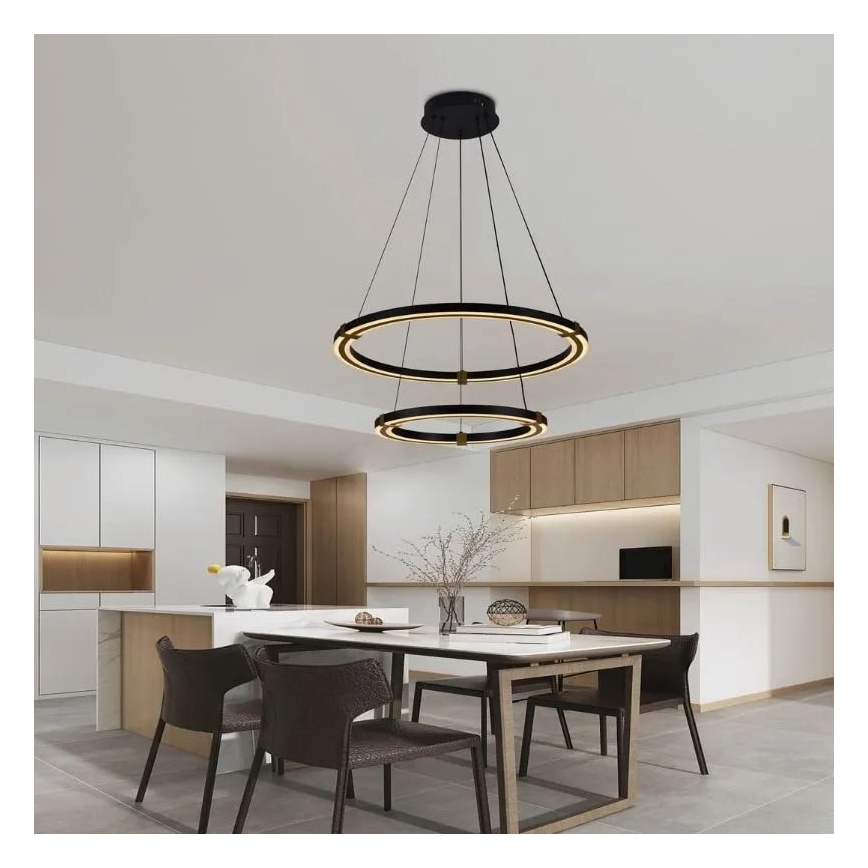 Lámpara de araña LED regulable en cadena LED/130W/230V 3000-6500K + mando a distancia