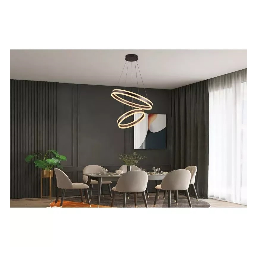 Lámpara de araña LED regulable en cadena LED/135W/230V 3000-6500K + mando a distancia