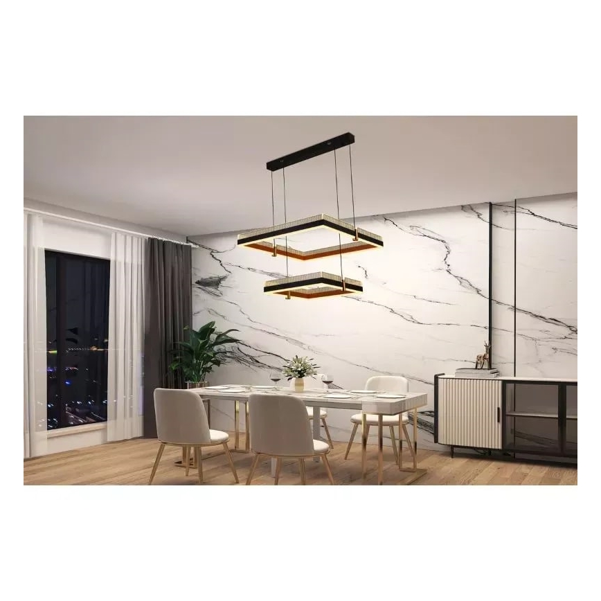 Lámpara de araña LED regulable en cadena LED/50W/230V 3000-6500K + mando a distancia