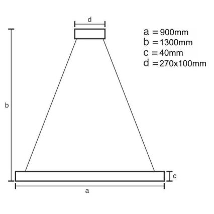 Lámpara de araña LED regulable en cadena LED/55W/230V 3000-6500K + control remoto