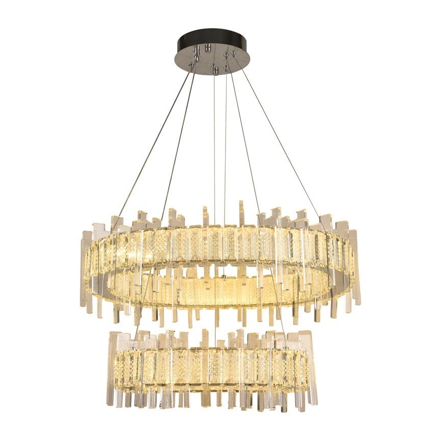 Lámpara de araña de cristal LED regulable en cadena LED/65W/230V 3000-6500K + mando a distancia