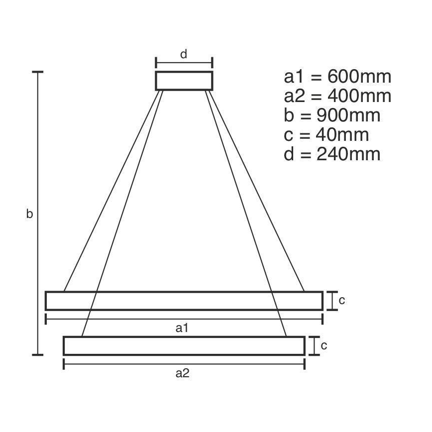 Lámpara de araña LED regulable en cadena LED/70W/230V 3000-6500K + mando a distancia