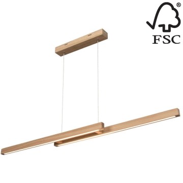 Lámpara de araña LED regulable en cadena SMAL 2xLED/22,5W/230V roble - certificación FSC