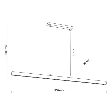 Lámpara de araña LED regulable GIACINTO LED/30W/230V