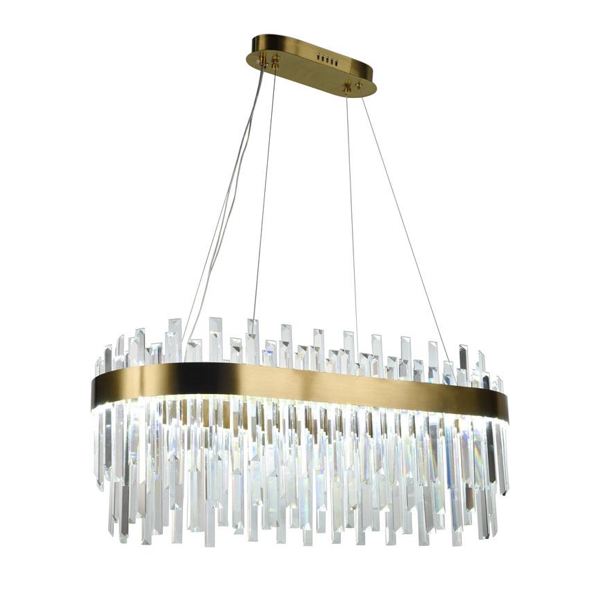 Lámpara de araña de cristal LED regulable en una cadena LED/100W/230V 3000-6500K dorado + control remoto