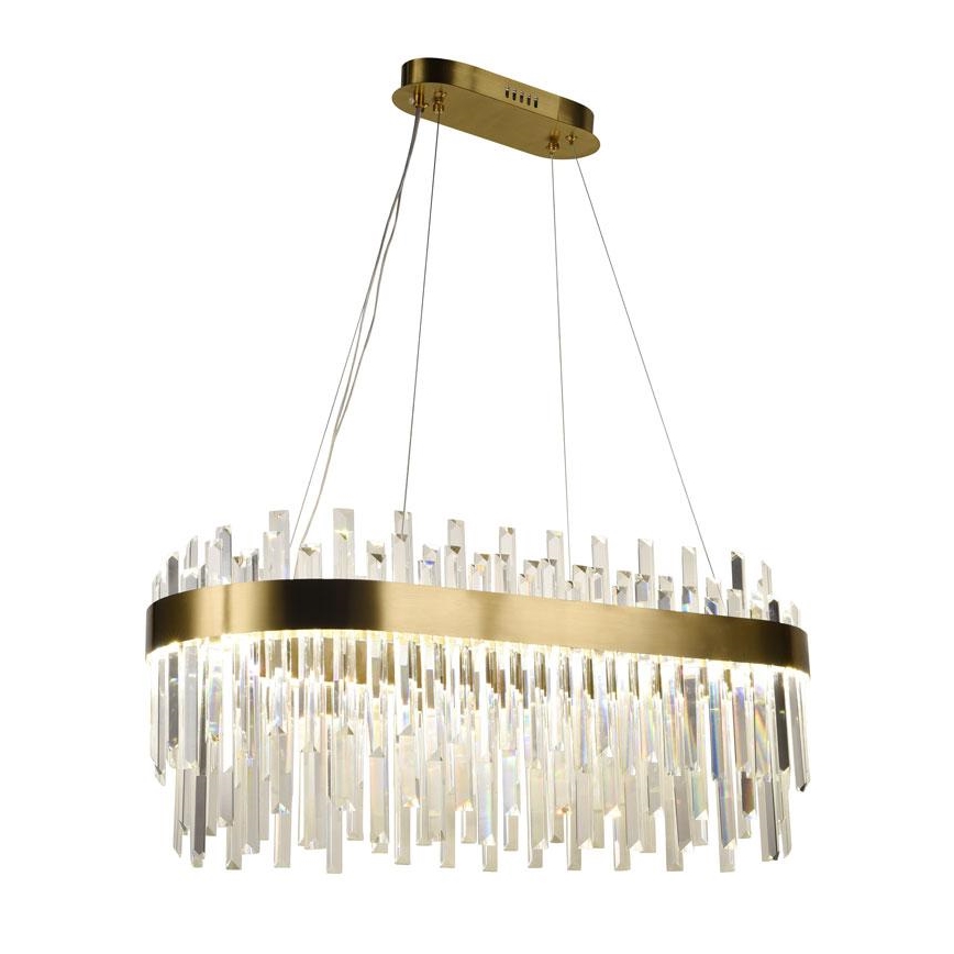 Lámpara de araña de cristal LED regulable en una cadena LED/100W/230V 3000-6500K dorado + control remoto