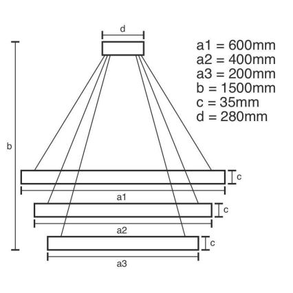 Lámpara de araña de cristal LED regulable en una cadena LED/100W/230V 3000-6500K plata + control remoto