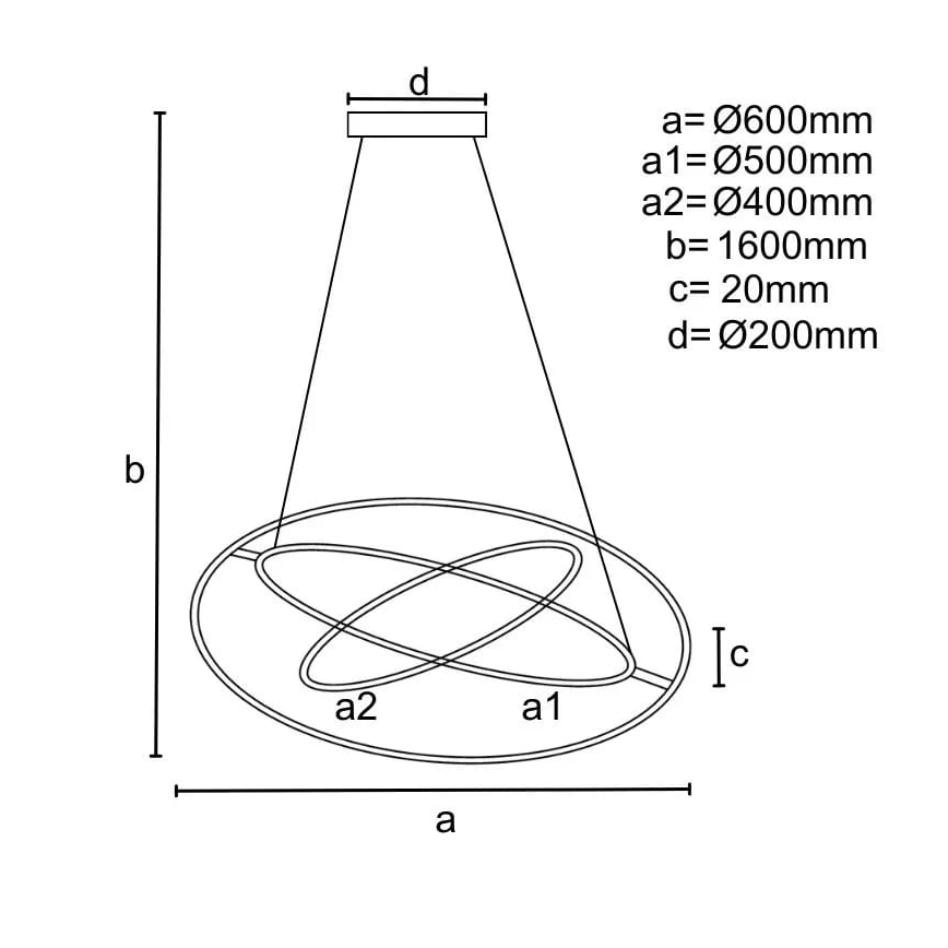 Lámpara de araña LED regulable LED/105W/230V 3000-6500K + control remoto