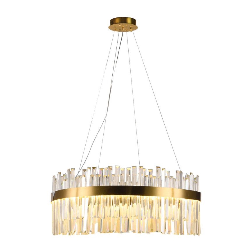 Lámpara de araña de cristal LED regulable en una cadena LED/110W/230V 3000-6500K dorado + control remoto