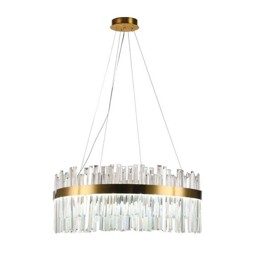 Lámpara de araña de cristal LED regulable en una cadena LED/110W/230V 3000-6500K dorado + control remoto