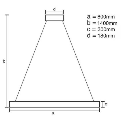 LED Regulable cristal Lámpara araña en una cadena LED/110W/230V 3000-6500K dorado + control remoto