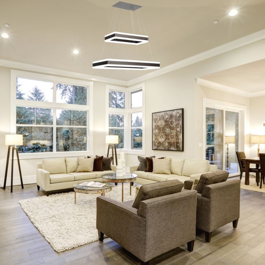 Lámpara de araña LED regulable LED/113W/230V 3000K marrón