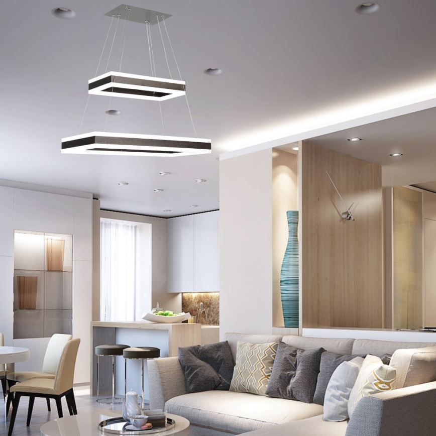 Lámpara de araña LED regulable LED/113W/230V 3000K marrón