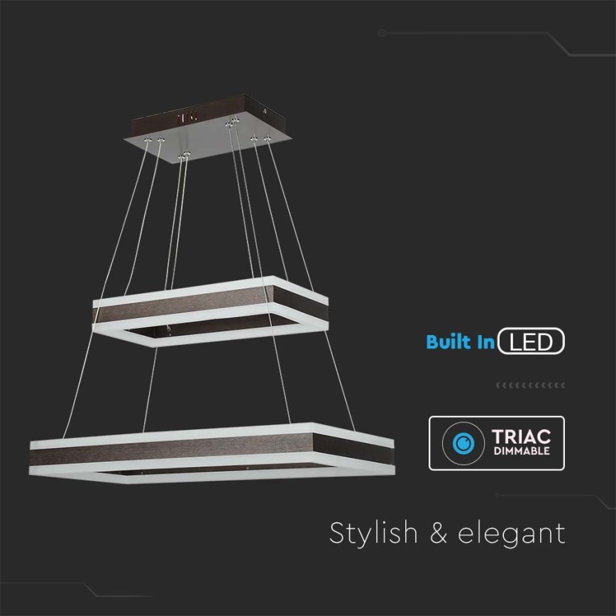 Lámpara de araña LED regulable LED/113W/230V 3000K marrón
