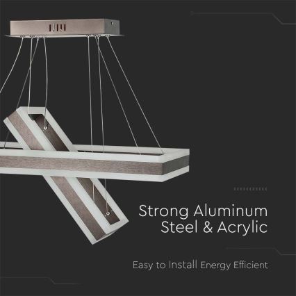 Lámpara de araña LED regulable LED/113W/230V 3000K marrón