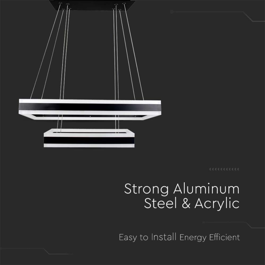 Lámpara de araña LED regulable LED/113W/230V 3000K negro