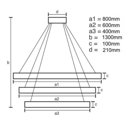 Lámpara de araña de cristal LED regulable en una cadena LED/115W/230V 3000-6500K cromo/dorado + control remoto