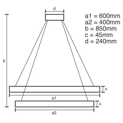 Lámpara de araña LED regulable LED/120W/230V 3000-6500K + mando a distancia