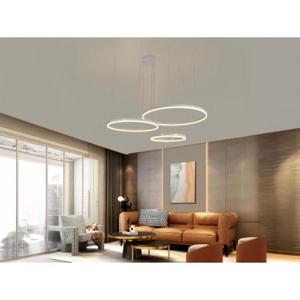 Lámpara de araña LED regulable LED/125W/230V 3000-6500K + control remoto
