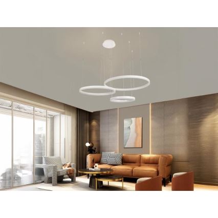 Lámpara de araña LED regulable LED/125W/230V 3000-6500K + control remoto