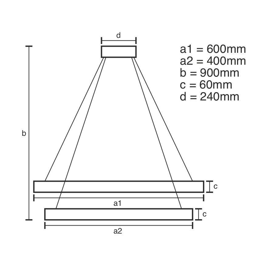 Lámpara de araña LED regulable LED/135W/230V 3000-6500K + mando a distancia