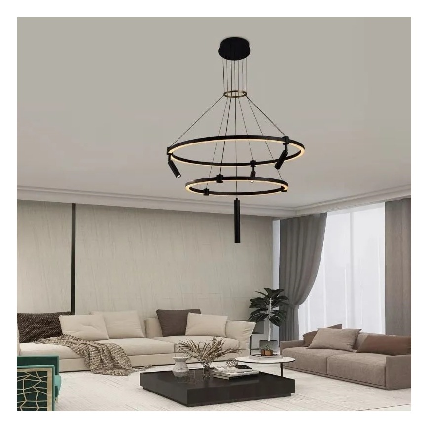 Lámpara de araña LED regulable LED/140W/230V 3000-6500K + control remoto
