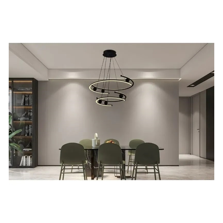 Lámpara de araña LED regulable LED/170W/230V 3000-6500K + control remoto
